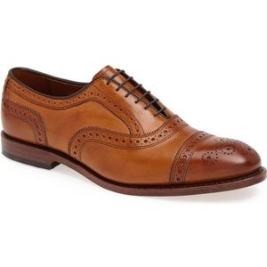 Allen Edmonds Walnut Size 8D Strand Cap Toe Oxford Dress Shoe